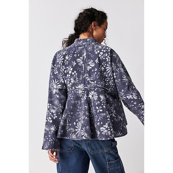 NWOT Free People Lua Bed Jacket Indigo Size Small - Picture 5 of 8